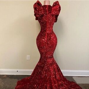 Gorgeous, custom red sequin gown